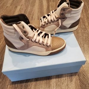 Lanvin python high top sneaker